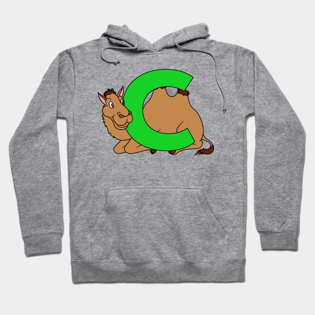 Letter C with Camel Hoodie by BoombasticArt